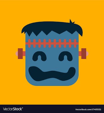 Flat icon on stylish background halloween monster vector image