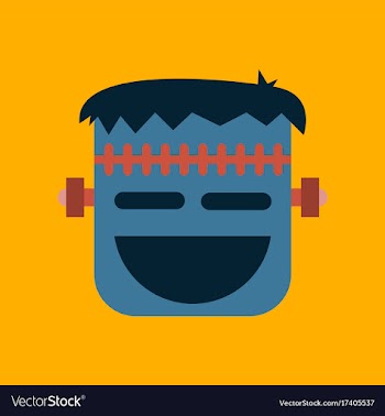 Flat icon on stylish background halloween monster vector image