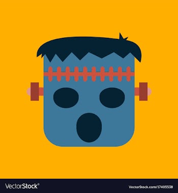 Flat icon on stylish background halloween monster vector image