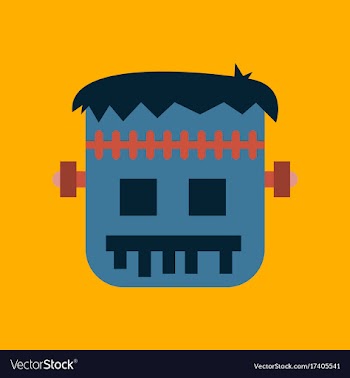 Flat icon on stylish background halloween monster vector image