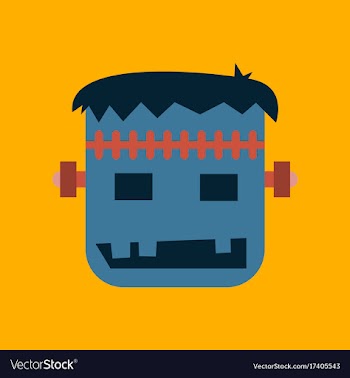 Flat icon on stylish background halloween monster vector image