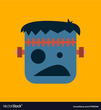 Flat icon on stylish background halloween monster vector image