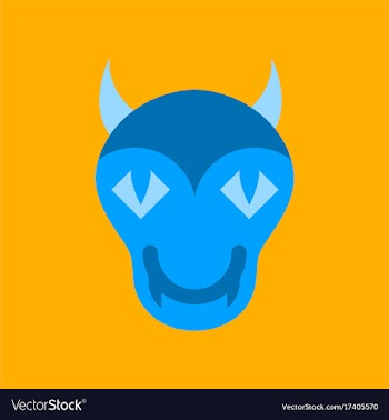 Flat icon on stylish background halloween monster vector image