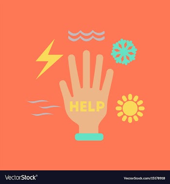 Flat icon on stylish background hand disasters vector image