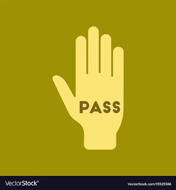 Flat icon on stylish background hand pass vector image