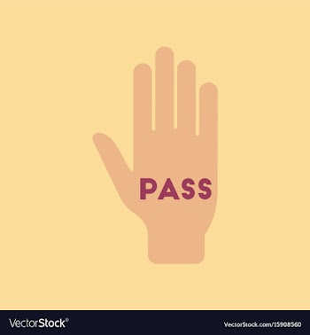 Flat icon on stylish background hand pass vector image