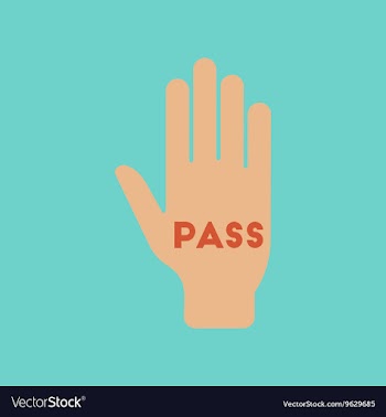 Flat icon on stylish background hand pass vector image
