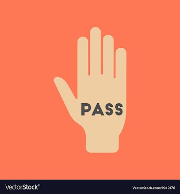 Flat icon on stylish background hand pass vector image