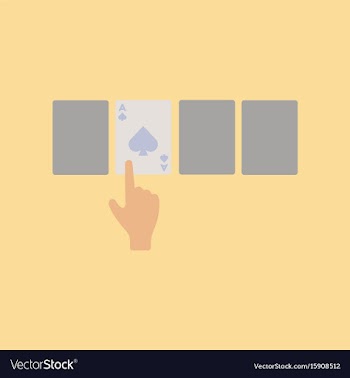 Flat icon on stylish background hand playing cards vector image