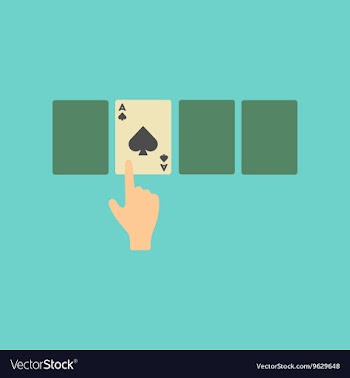 Flat icon on stylish background hand playing cards vector image