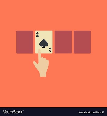 Flat icon on stylish background hand playing cards vector image