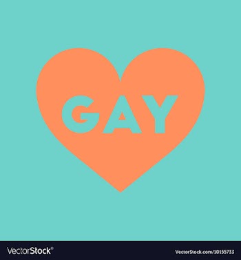 Flat icon on stylish background heart gays vector image