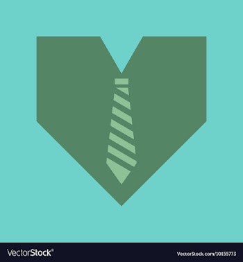 Flat icon on stylish background heart tie vector image