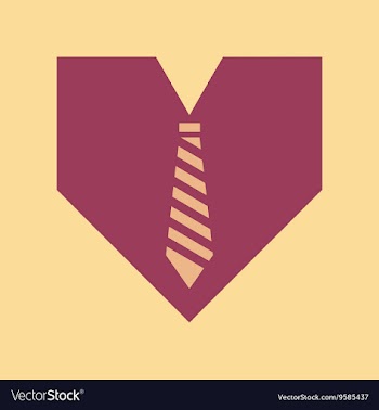 Flat icon on stylish background heart tie vector image