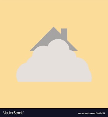 Flat icon on stylish background house covered with vector image