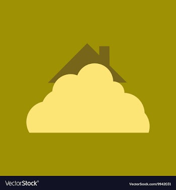 Flat icon on stylish background House covered with vector image