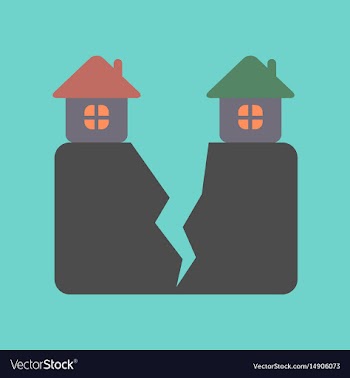 Flat icon on stylish background house earthquake vector image