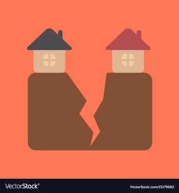 Flat icon on stylish background house earthquake vector image