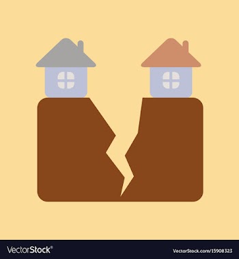 Flat icon on stylish background house earthquake vector image