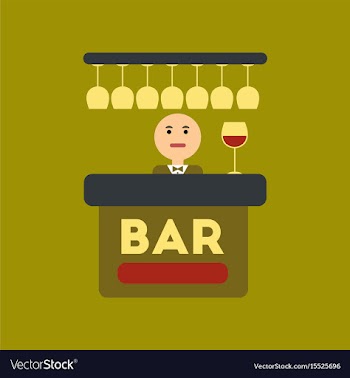 Flat icon on stylish background icon bar bartender vector image
