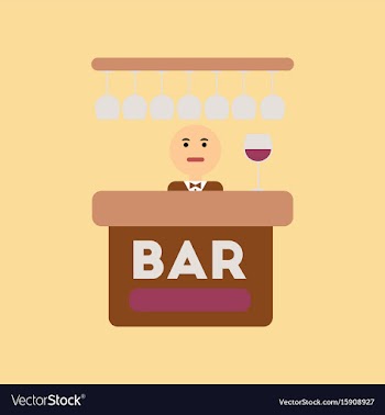 Flat icon on stylish background icon bar bartender vector image