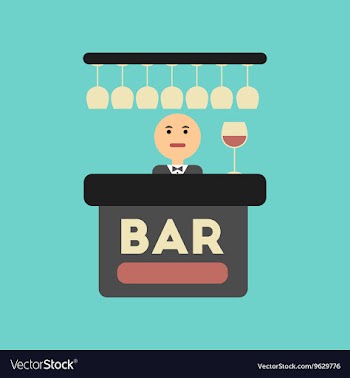 Flat icon on stylish background icon bar bartender vector image