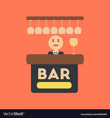 Flat icon on stylish background icon bar bartender vector image
