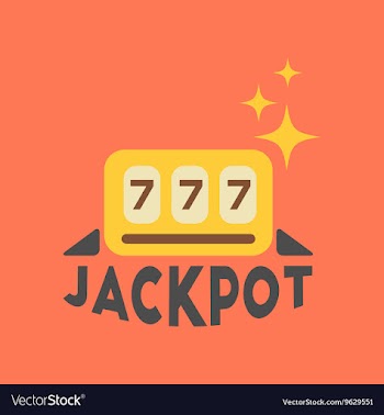 Flat icon on stylish background jackpot Lucky vector image