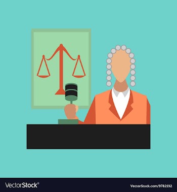 Flat icon on stylish background jurisdiction judge vector image