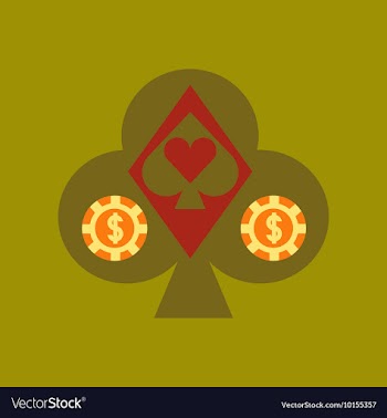 Flat icon on stylish background logotype poker vector image