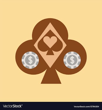 Flat icon on stylish background logotype poker vector image