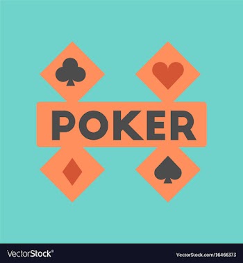 Flat icon on stylish background logotype poker vector image