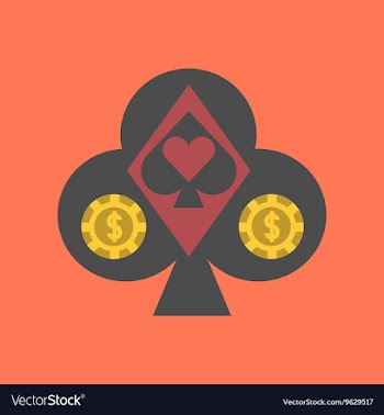 Flat icon on stylish background logotype poker vector image