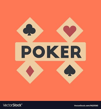 Flat icon on stylish background logotype poker vector image
