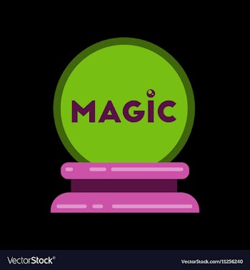 Flat icon on stylish background magic ball vector image