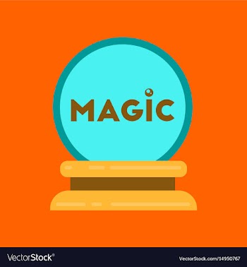 Flat icon on stylish background magic ball vector image
