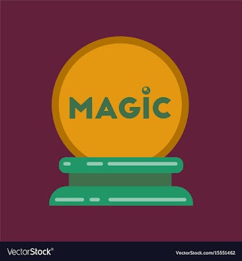 Flat icon on stylish background magic ball vector image