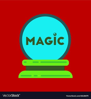 Flat icon on stylish background magic ball vector image
