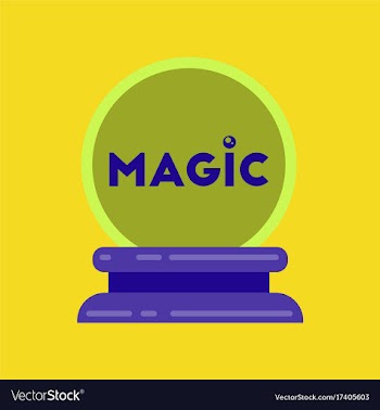 Flat icon on stylish background magic ball vector image