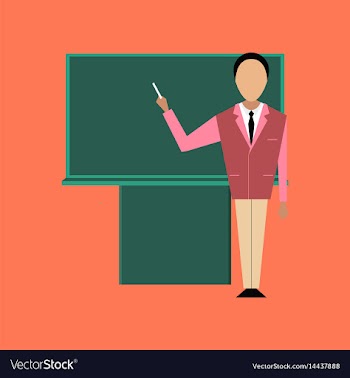 Flat icon on stylish background male teacher vector image