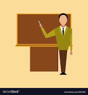 Flat icon on stylish background male teacher vector image