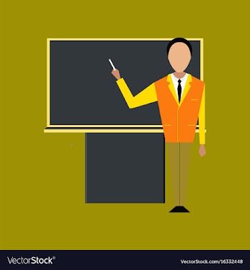 Flat icon on stylish background male teacher vector image