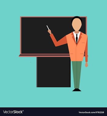 Flat icon on stylish background male teacher vector image