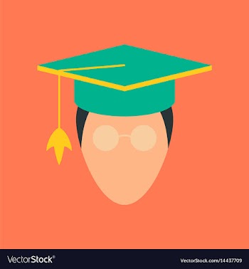 Flat icon on stylish background master scientist vector image
