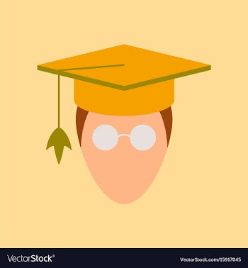 Flat icon on stylish background master scientist vector image