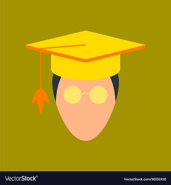 Flat icon on stylish background master scientist vector image