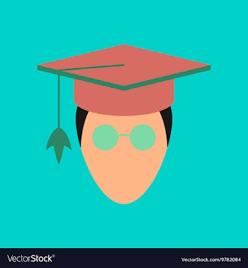 Flat icon on stylish background master scientist vector image