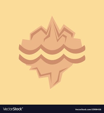 Flat icon on stylish background melting glacier vector image