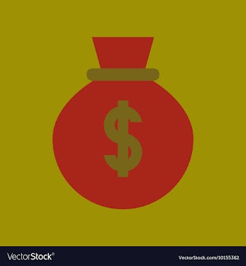 Flat icon on stylish background money bag vector image