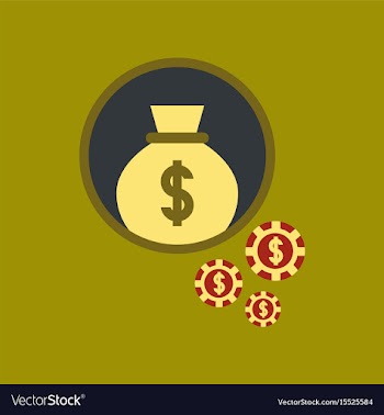Flat icon on stylish background money bag vector image